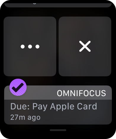 Figure 45: Swipe left and then tap the X button to remove a single notification from Notification Center.