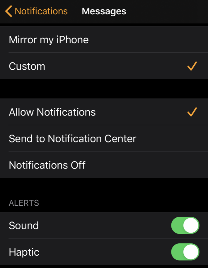 Figure 48: Choose the feedback style for alerts.