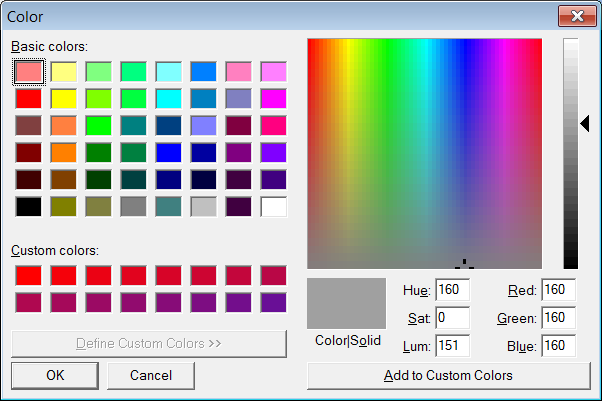 demoDlg color, askcolor dialog