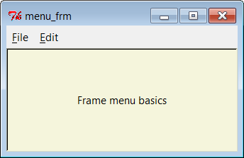 menu_frm: Frame and Menubutton menu bar