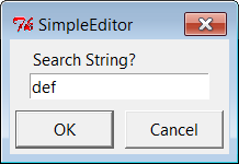 Find pop-up dialog