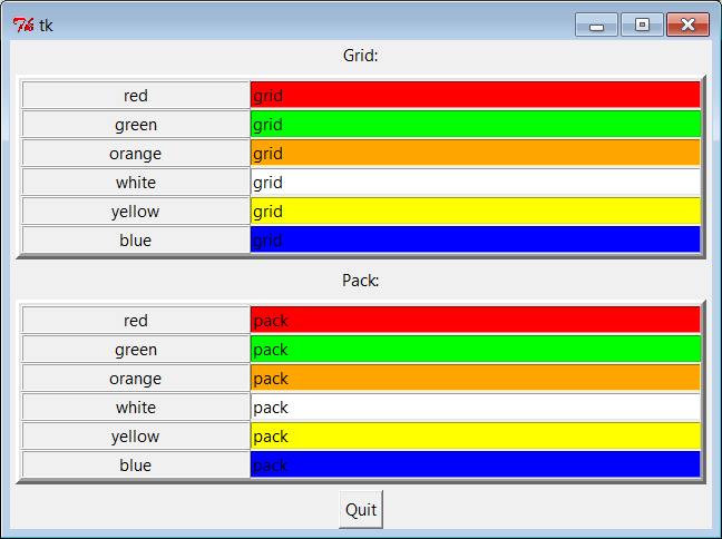 grid and pack in the same window