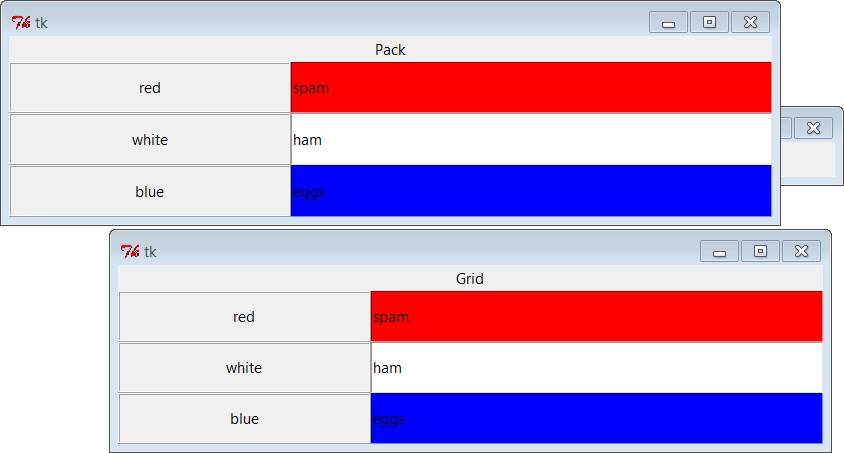 grid and pack windows resized