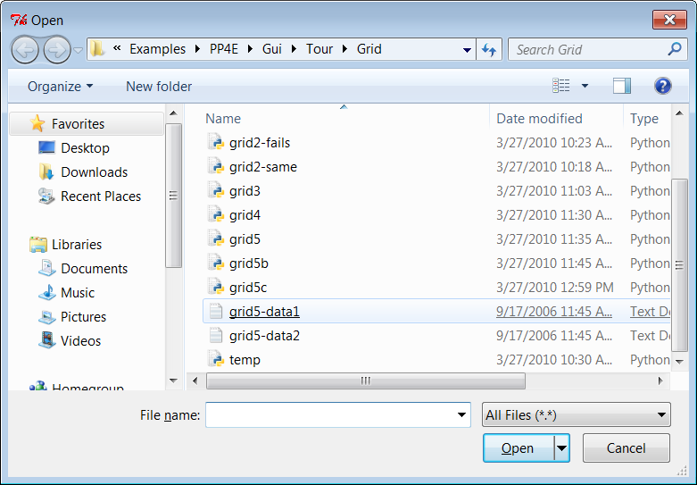 Opening a data file for SumGrid