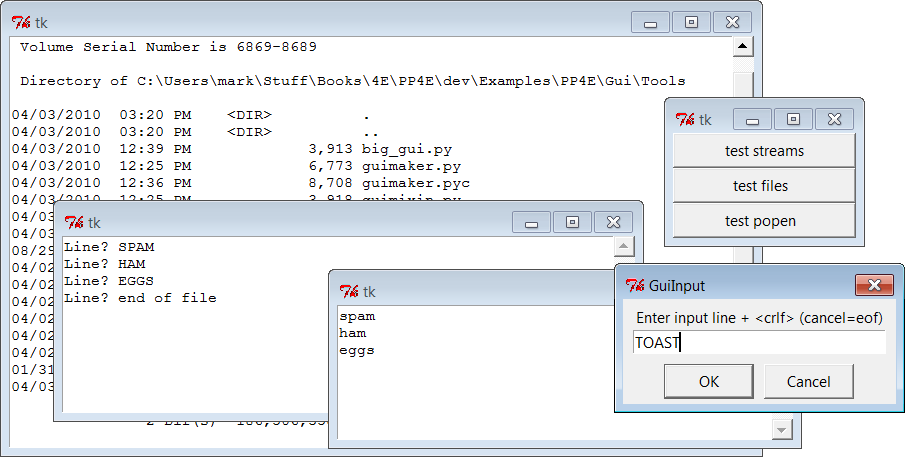 guiStreams routing streams to pop-up windows