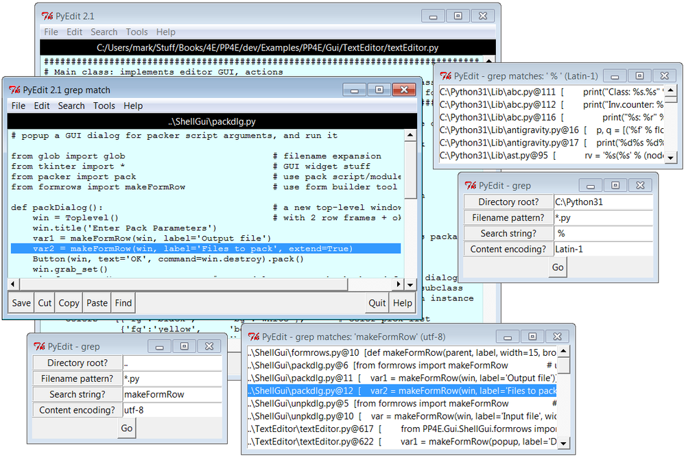 Multiple PyEdit windows in a single process