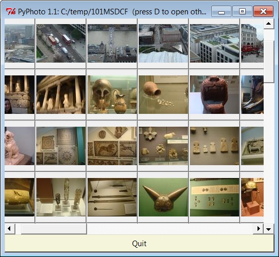 PyPhoto thumbnail window, other directory