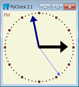 PyClock default analog display