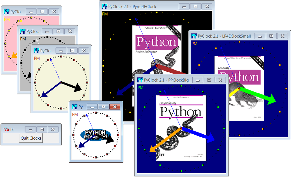 A few canned clock styles: clockstyles.py