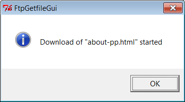 FTP getfile info pop up