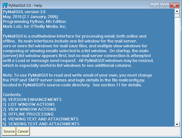 PyMailGUI text help pop up