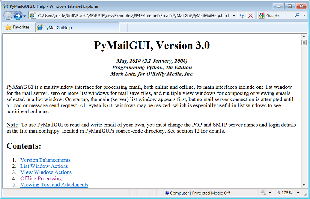 PyMailGUI HTML help display (new in 3.0)