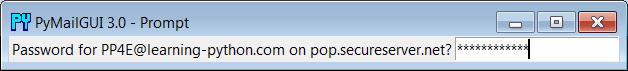 PyMailGUI password input dialog