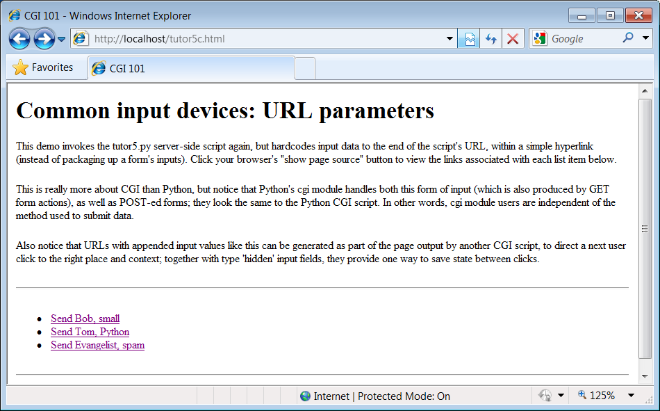 Hyperlinks page created by tutor5c.html