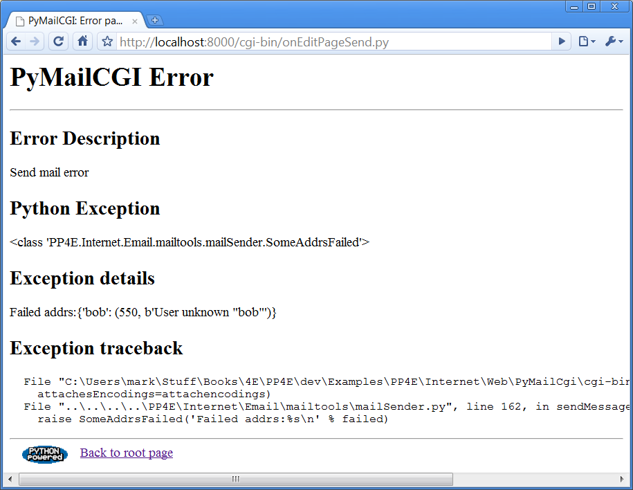 PyMailCGI send error page