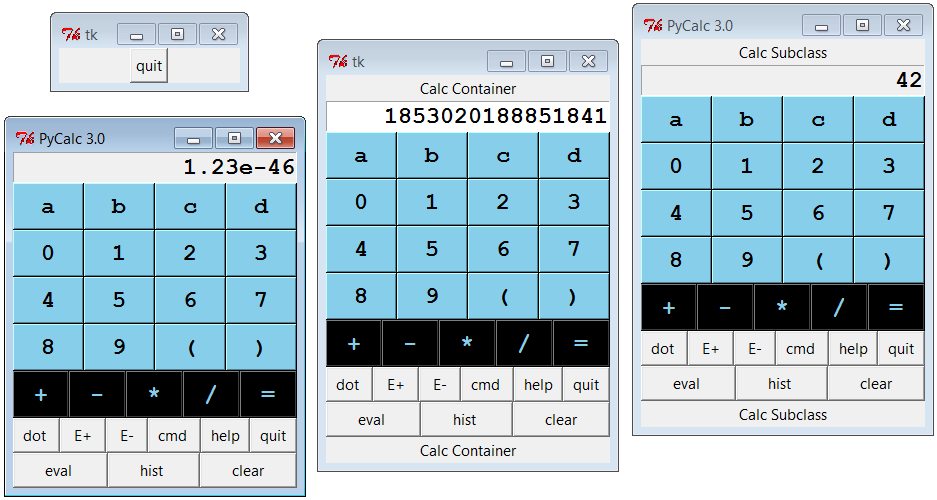 The calculator_test script: attaching and extending