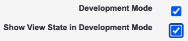 Figure 14.5 – Enabling the development mode and view state display
