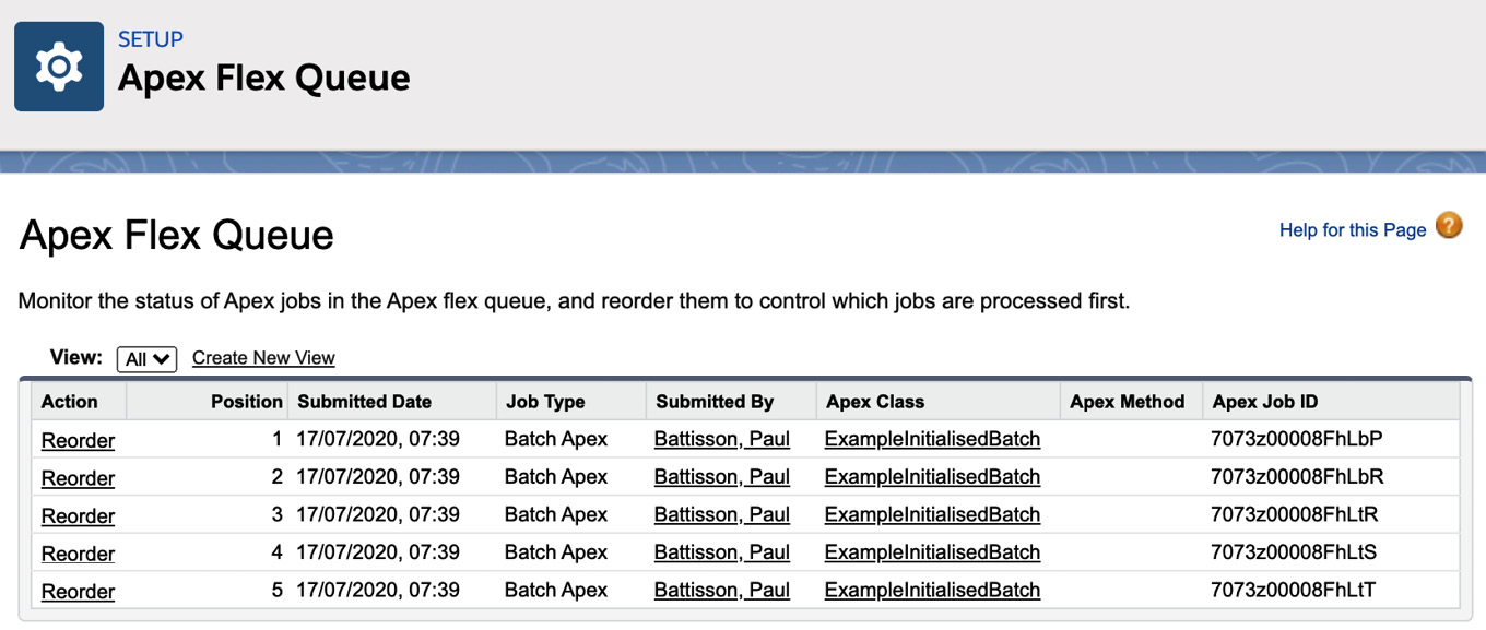 Figure 8.5 – Apex Flex Queue view
