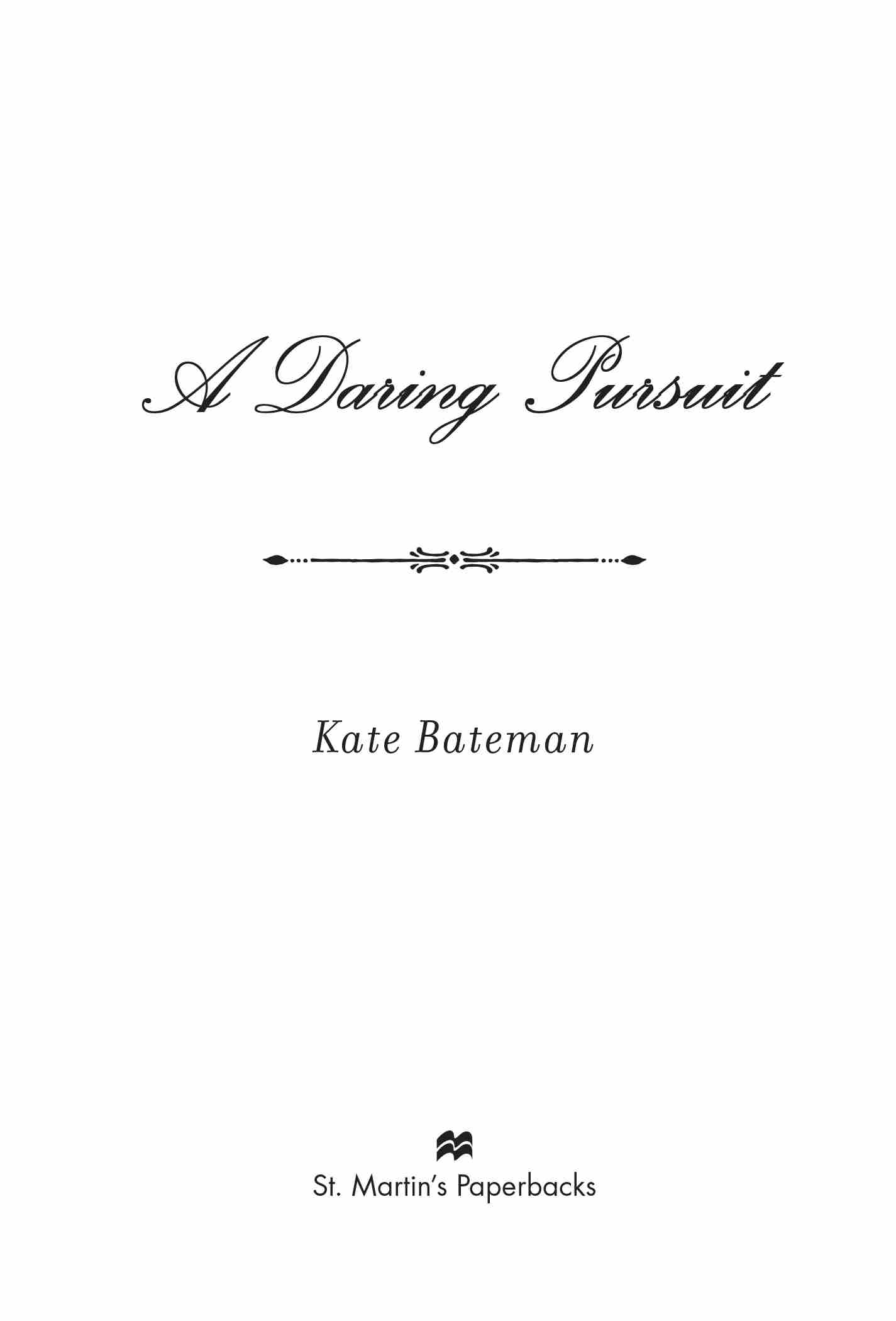 A Daring Pursuit by Kate Bateman