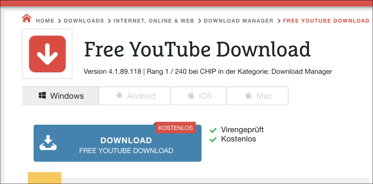 Software für YouTube-Video-Downloads