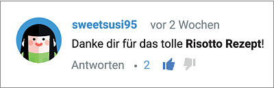 Kommentare mit Keywords