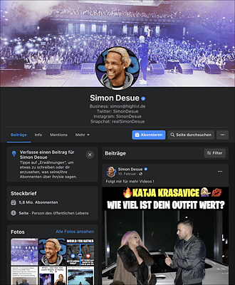 Simon Desue macht nichts mehr auf Facebook. (www.facebook.com/simondesue)