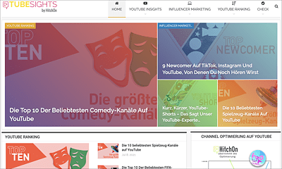 Infos über neue YouTube-Funktionen, Rankings und Vorstellungen von Channels findest du bei Tubesights. (https://tubesights.de).