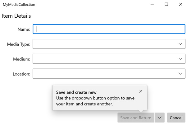 Figure 5.15 – Using the new TeachingTip control
