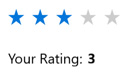 Figure 5.8 – The RatingControl displaying the user's rating
