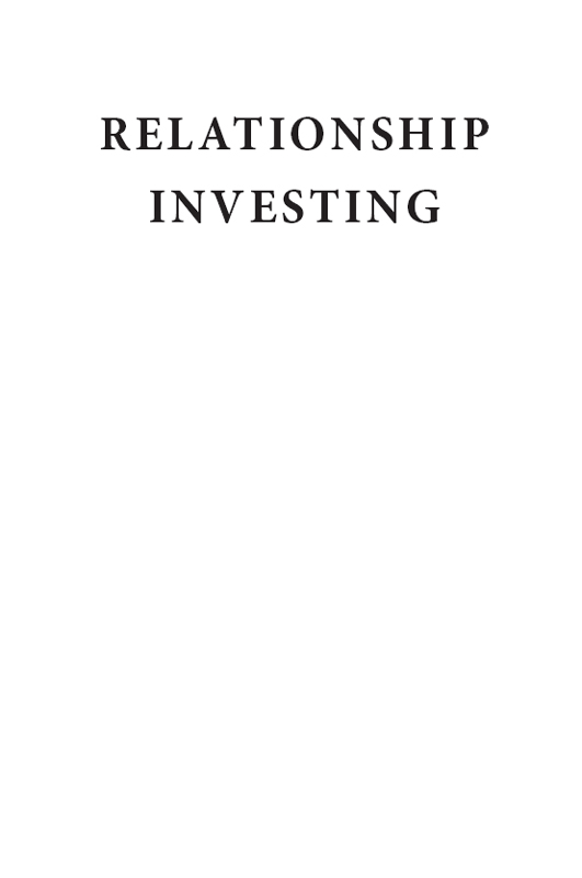 Half Title of Relationship Investing