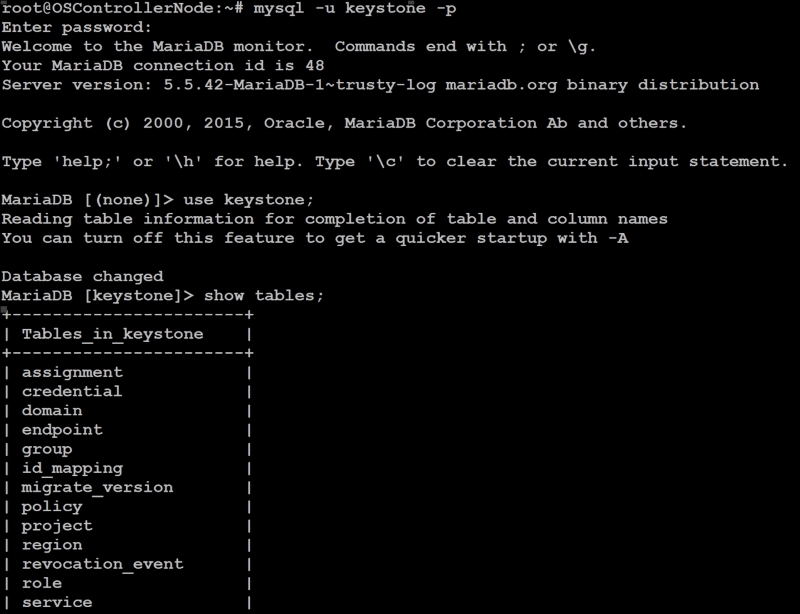 Populating the Keystone DB