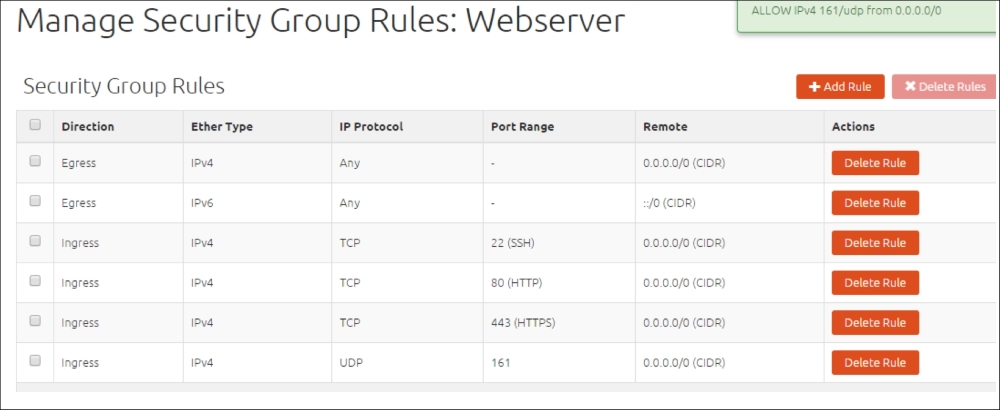 Creating a security group