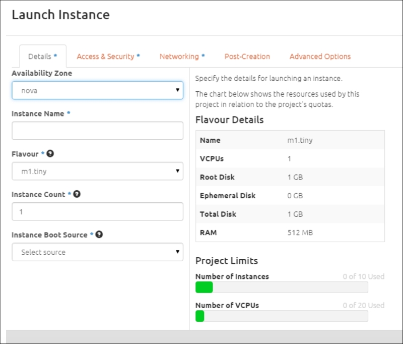 Launching an instance