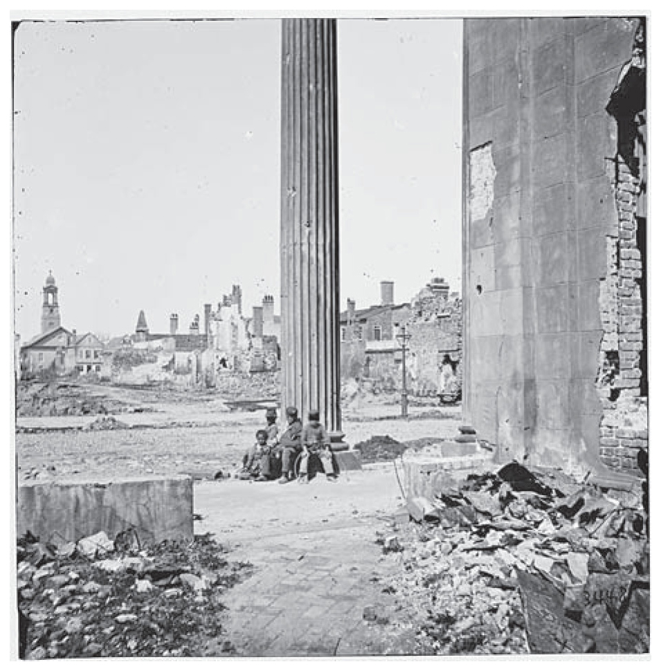 After a lengthy Union siege, much of Charleston was in ruins when the Union Army occupied the city in 1865.