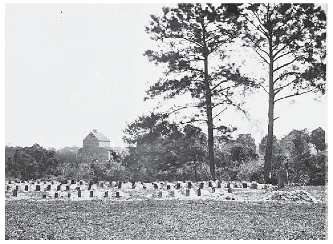 In the spring of 1865, black Charlestonians cleaned up and built a fence to protect the Union burial ground at the Washington Race Course.