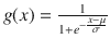 $$g(x) = \frac{1}{1 + e^{-\frac{x - \mu }{\sigma }}}$$