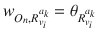 $$w_{O_n,R_{v_i}^{a_k}} = \theta _{R_{v_i}^{a_k}}$$