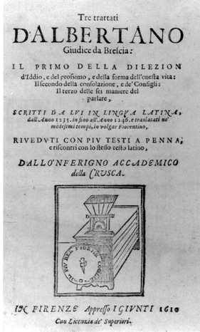 Tre trattati. Florence: Giunti, 1610. Reproduced from original held by Department of Special Collections of the University Libraries of Notre Dame.