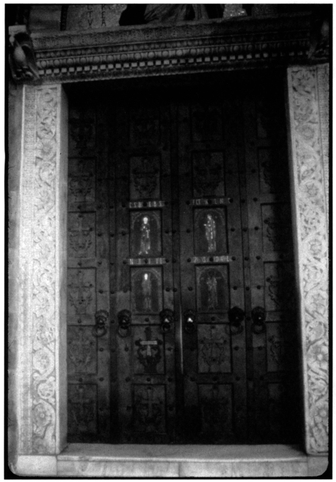 Door of duomoy Amalfi. Photograph courtesy of John W. Barker.