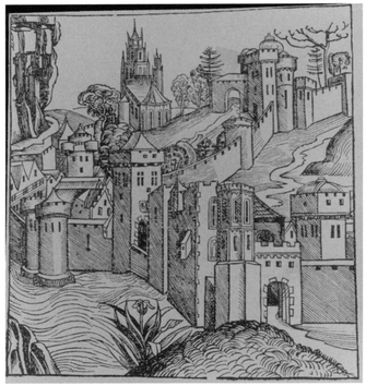 Byzantium. Hartmann Schedel, Liber chronicarum (Nuremberg Chronicle). Nuremberg: Anton Koberger, 1493, p. 62v.