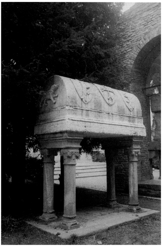 Tomb of Anterior, legendary founder of Padua Lovato "discovered" his remains and had them enshrined here. Lovato is buried next to this tomb. Photograph courtesy of Christopher Kleinhenz.