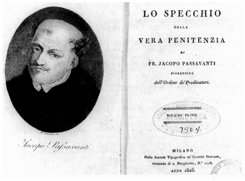 Jacopo Passavanti, Lo specchio della vera penitenzia. Milan: Società Tipografica de' Classici Italiani, 1808. Reproduced from original held by Department of Special Collections of the University Libraries of Notre Dame.