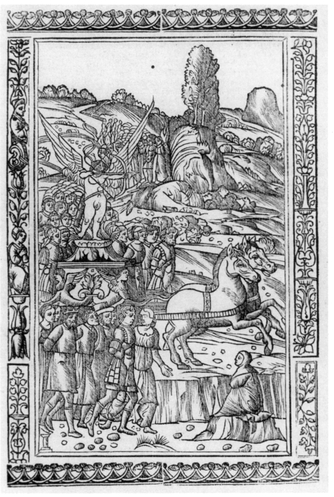 The Triumph of Love. Li Sonetti Canzone e Trivmphi del Petrarca. . . . Venice: Bernardino Stagnino, 1513. Reproduced by courtesy of Department of Special Collections, General Library System, University of Wisconsin-Madison.