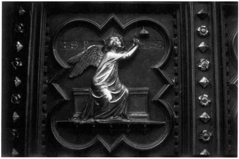 Andrea Pisano, Virtue of Hope (Spes). Detail of south door of Baptistery, Florence. Photograph courtesy of Christopher Kleinhenz.