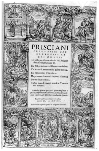 Priscian, Grammatici caesariensis libri omnes. Venice: Aldus, 1527. Reproduced from original held by Department of Special Collections of the University Libraries of Notre Dame.