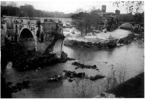 Pons Rotto and Isola Tiberina, Rome. Photograph courtesy of Christopher Kleinhenz.