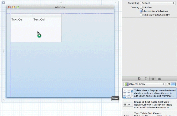 Adding an NSTableView