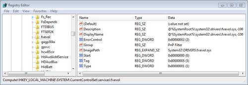 BitLocker driver service settings