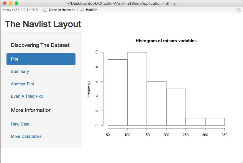 The navlist panel layout