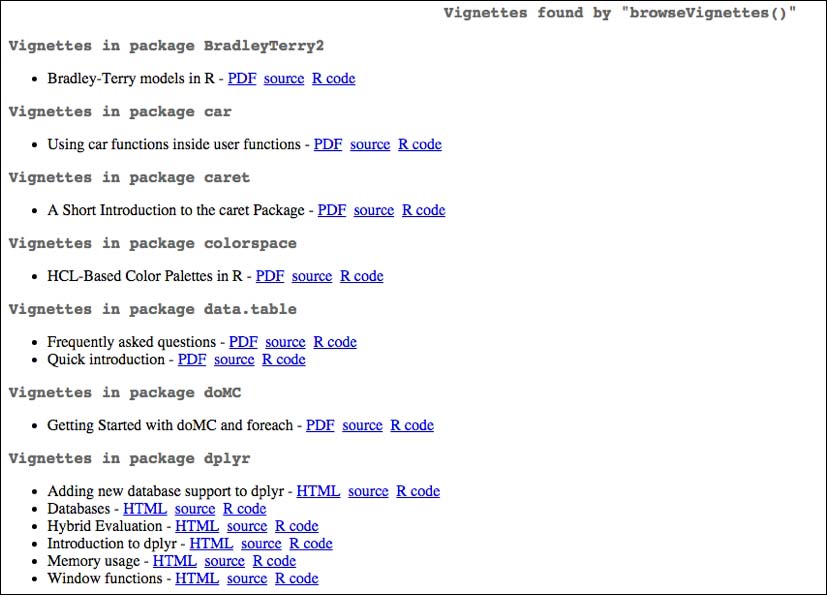 Writing a package vignette with R markdown